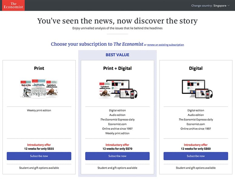 Economist discount coupon